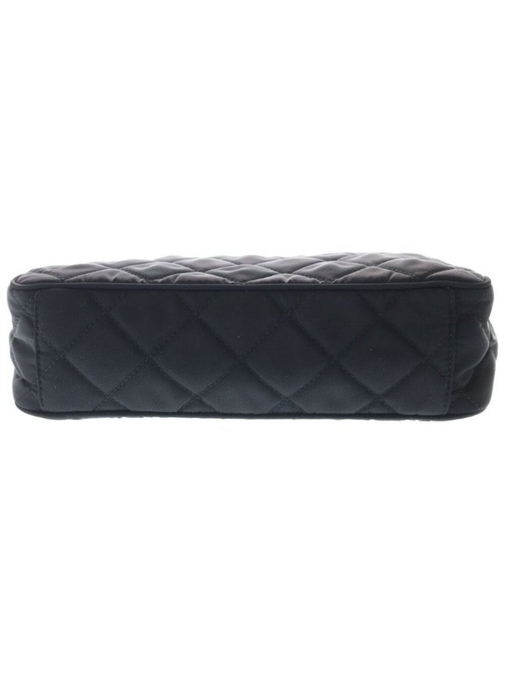 Prada Quilted Chain Shoulder Bag Black Nylon Silver - Picture 4 of 8